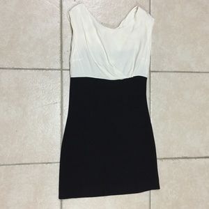 Sandro Cream/Black Cocktail Dress